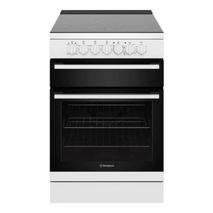 Westinghouse 4 Zones Freestanding Electric Oven – White WFE642WCB, Front View