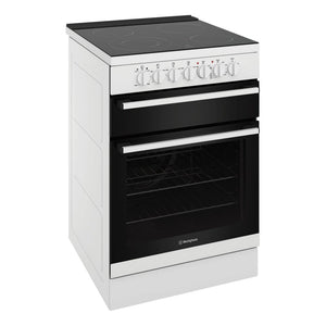 Westinghouse 4 Zones Freestanding Electric Oven – White WFE642WCB, Left Side View