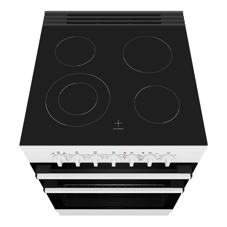 Westinghouse 4 Zones Freestanding Electric Oven – White WFE642WCB, Top View