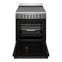 Westinghouse 60cm 4 Zones Electric Oven with AirFry WFE646DSCB, Front View With Door Open