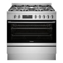 Westinghouse 90cm Dual Fuel Freestanding Cooker Stainless Steel WFE9515SD, Front View