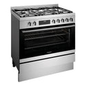 Westinghouse 90cm Dual Fuel Freestanding Cooker Stainless Steel WFE9515SD, Left Side View