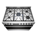 Westinghouse 90cm Dual Fuel Freestanding Cooker Stainless Steel WFE9515SD, Top View