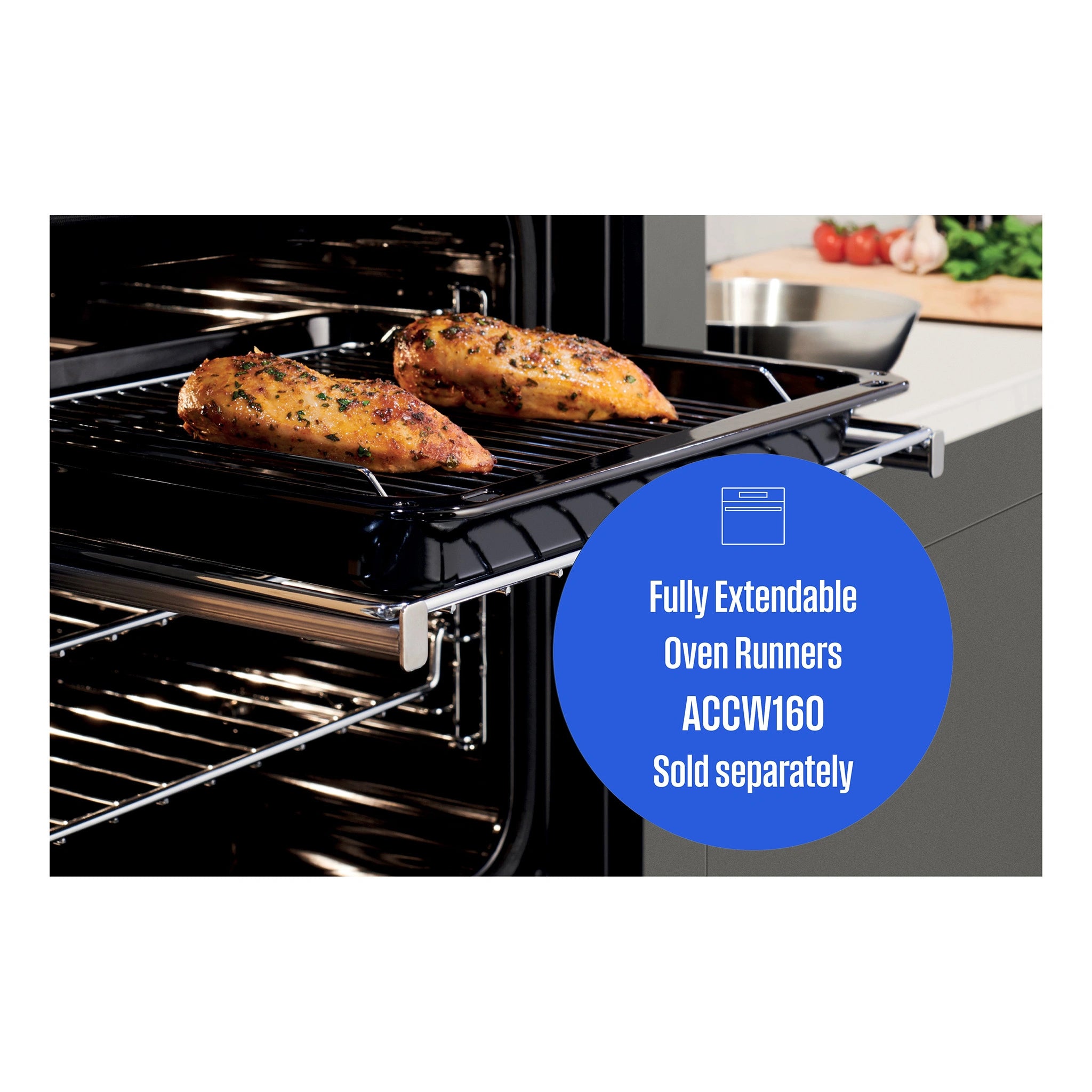 Westinghouse 90cm Dual Fuel Pyrolytic Freestanding Cooker with SteamBake Dark Stainless Steel WFEP9717DD, Feature 3