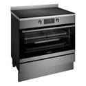 Westinghouse 90cm electric pyrolytic freestanding oven with Air Fry, dark stainless steel WFEP9757DD, Left Side View