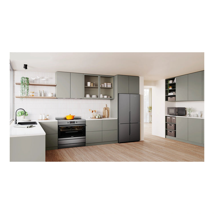 Westinghouse 90cm electric pyrolytic freestanding oven with Air Fry, dark stainless steel WFEP9757DD, Lifestyle View