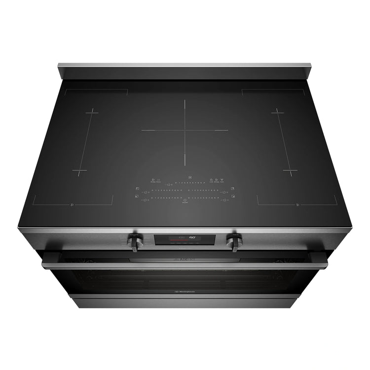 Westinghouse 90cm electric pyrolytic freestanding oven with Air Fry, dark stainless steel WFEP9757DD, Top View
