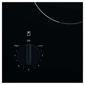 Westinghouse 30cm 2-Zone Ceramic Cooktop WHC322BC, Knob Close-Up View