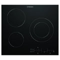 Westinghouse 60cm 3 Zone Ceramic Cooktop with MaxiZone WHC633BE, Front View