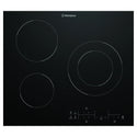 Westinghouse 60cm 3 Zone Ceramic Cooktop with MaxiZone WHC633BE, Front View