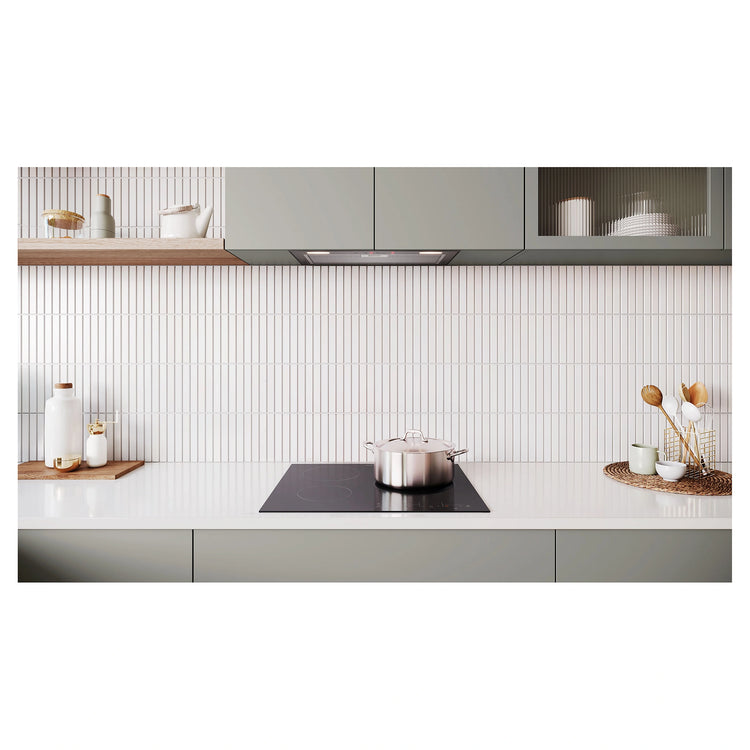 Westinghouse 60cm 3 Zone Ceramic Cooktop with MaxiZone WHC633BE, Lifestyle View 2