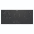 Westinghouse 90cm 3-Zone Ceramic Cooktop WHC933BD, Front View