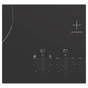 Westinghouse 90cm 4-zone ceramic cooktop WHC942BC, Control Close-Up View