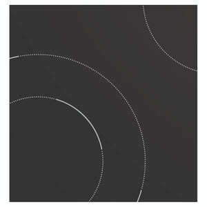 Westinghouse 90cm 4-zone ceramic cooktop WHC942BC, Extreme Close-Up View