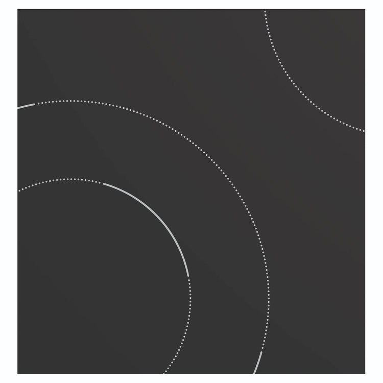 Westinghouse 90cm 4-zone ceramic cooktop WHC942BC, Extreme Close-Up View