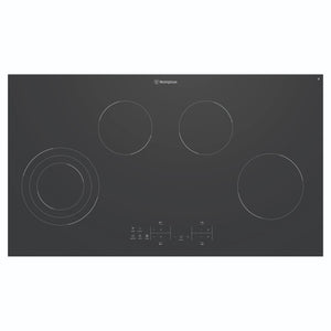 Westinghouse 90cm 4-Zone Ceramic Cooktop WHC943BD, Front View