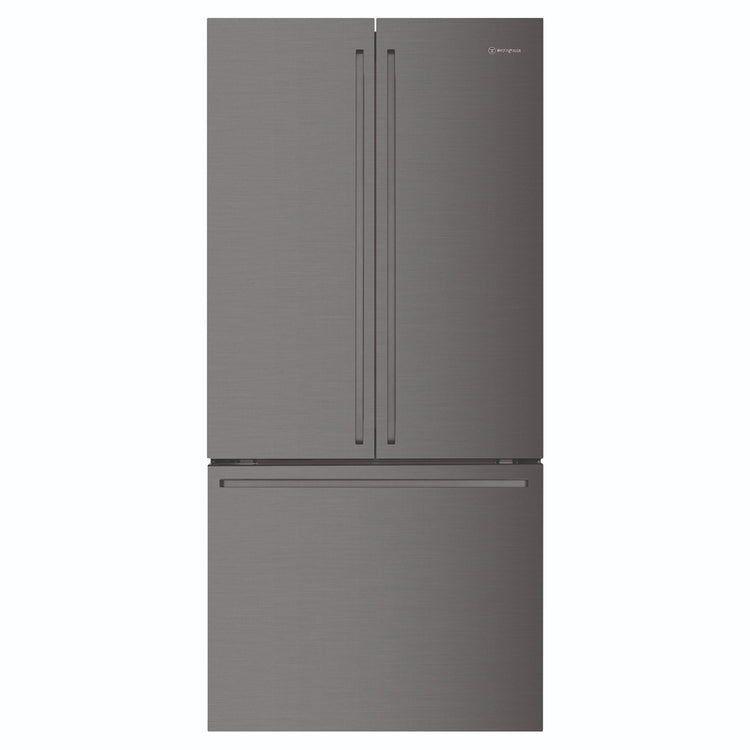 Westinghouse 491L French Door Fridge - Dark Stainless Steel WHE5204BC, Front View