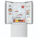 Westinghouse 491L French Door Fridge - Stainless Steel WHE5204SC, Front View Upper Two Sided Door Open View With Storages