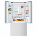 Westinghouse 491L French Door Fridge - Stainless Steel WHE5264SC, Front View Upper Two Sided Door Open View Storages