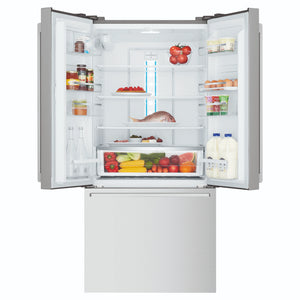 Westinghouse 491L French Door Fridge - Stainless Steel WHE5264SC, Front View Upper Two Sided Door Open View Storages