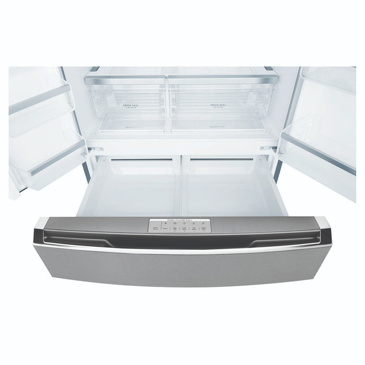 Westinghouse 609L French Door Fridge - Dark Stainless Steel WHE6170BB, Drawer Open View