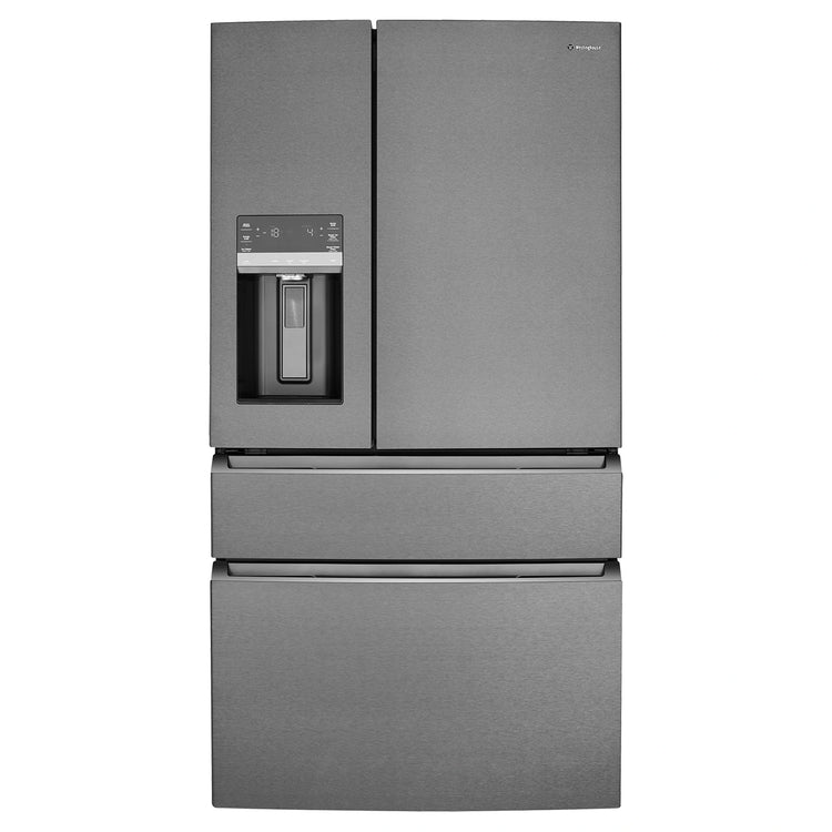 Westinghouse 609L French Door Fridge - Dark Stainless Steel WHE6170BB, Front View