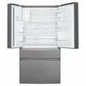 Westinghouse 609L French Door Fridge - Dark Stainless Steel WHE6170BB, Front View With Upper Two Sided Door Open View
