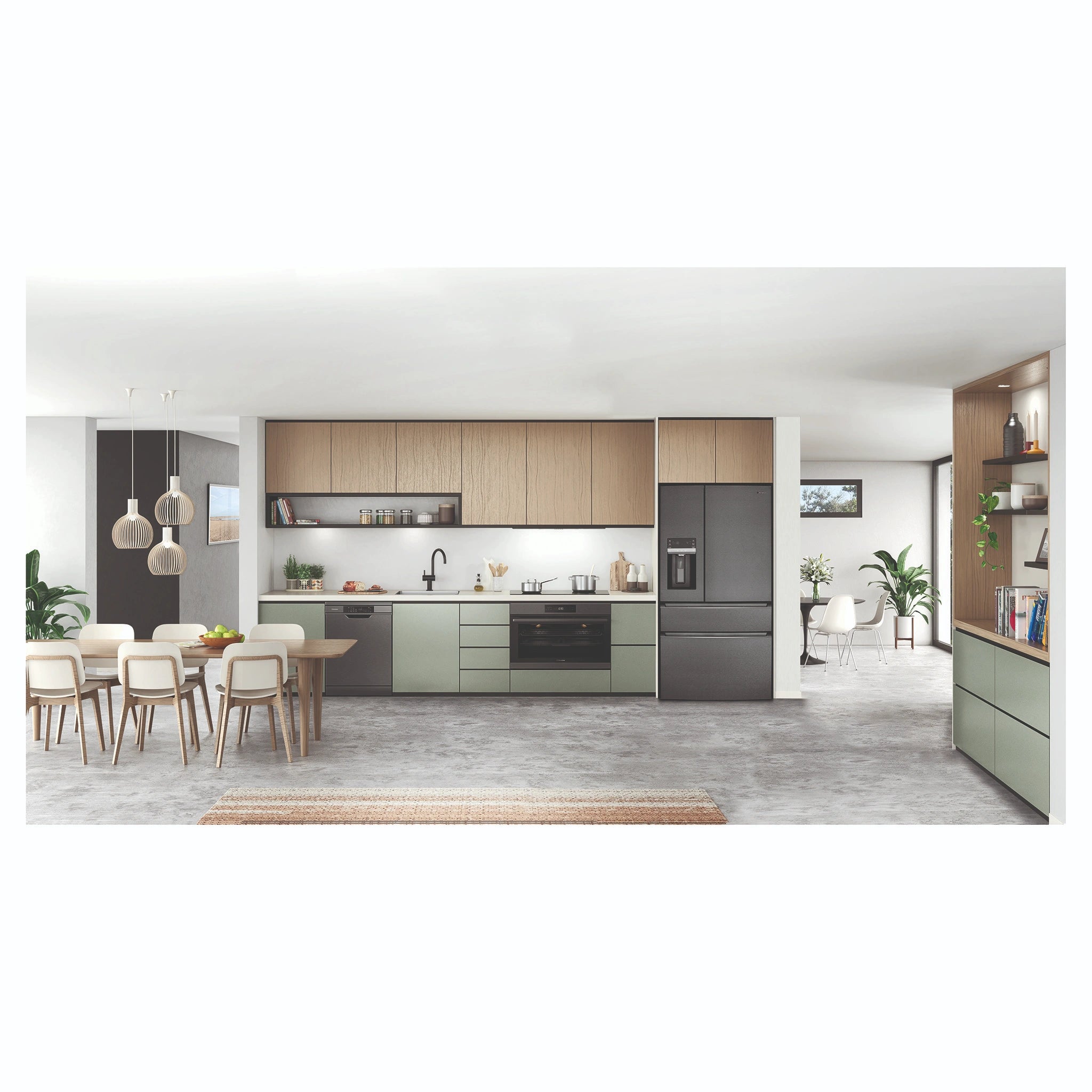 Westinghouse 609L French Door Fridge - Dark Stainless Steel WHE6170BB, Lifestyle View