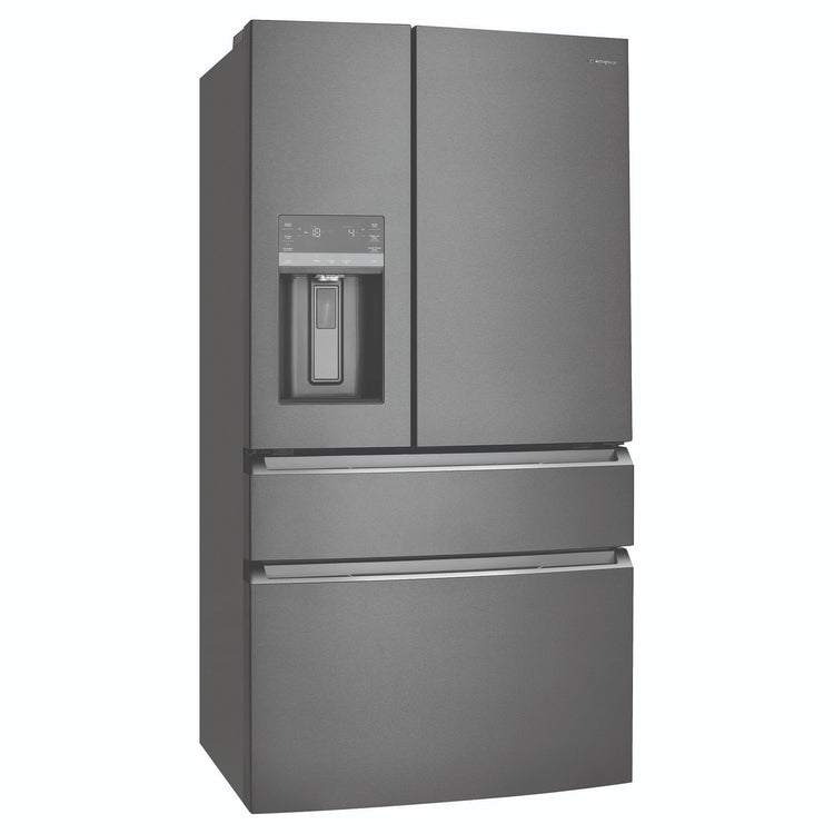 Westinghouse 609L French Door Fridge - Dark Stainless Steel WHE6170BB, Right Side View
