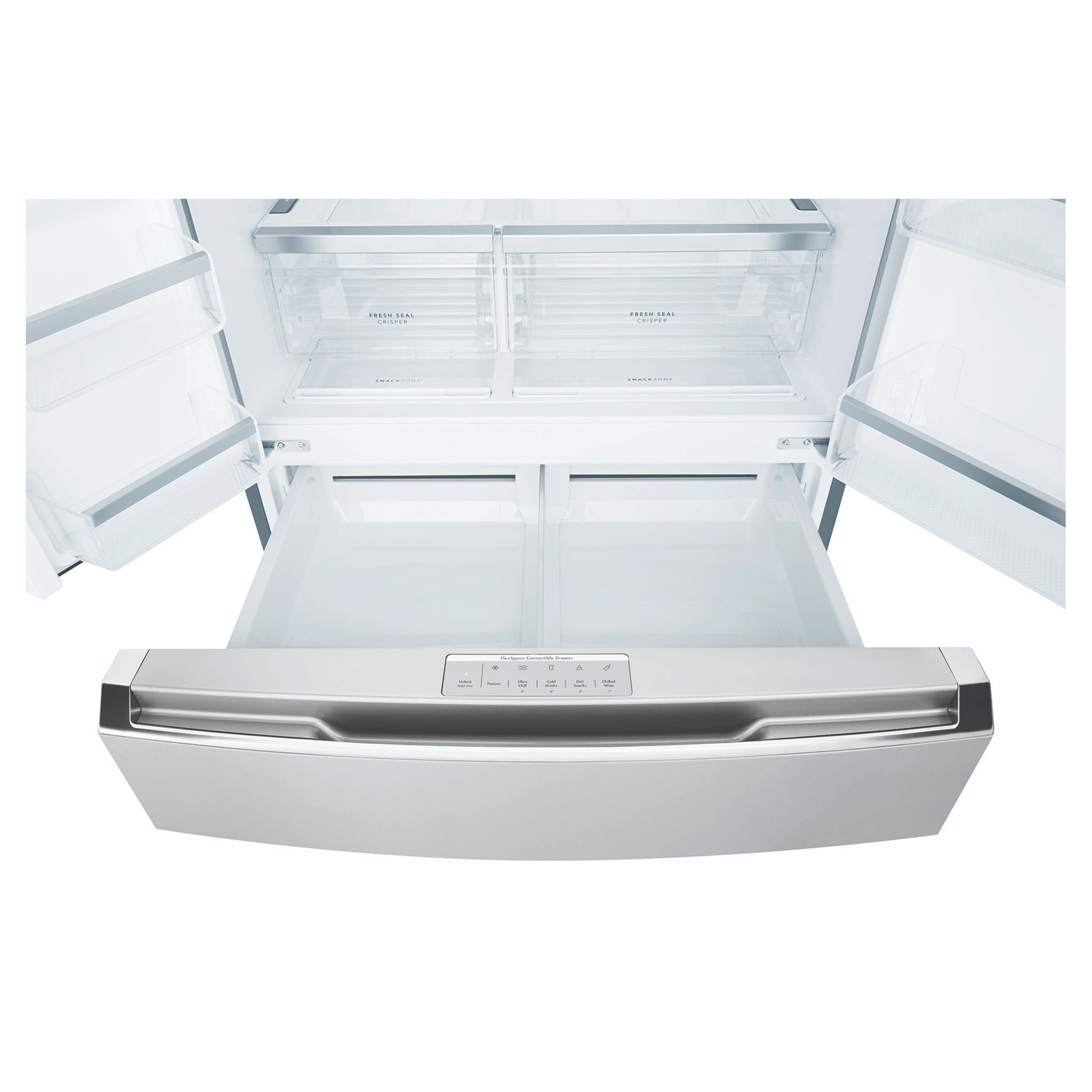 Westinghouse 609L French Door Fridge - Stainless Steel WHE6170SB, Drawer Open View
