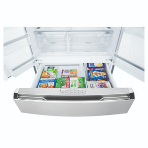 Westinghouse 609L French Door Fridge - Stainless Steel WHE6170SB, Drawer Open View With Storages 4