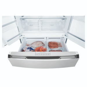 Westinghouse 609L French Door Fridge - Stainless Steel WHE6170SB, Drawer Open View With Storages 5