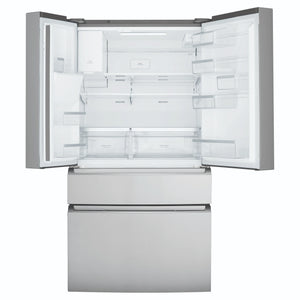 Westinghouse 609L French Door Fridge - Stainless Steel WHE6170SB, Front View With Upper Two Sided Door Open View