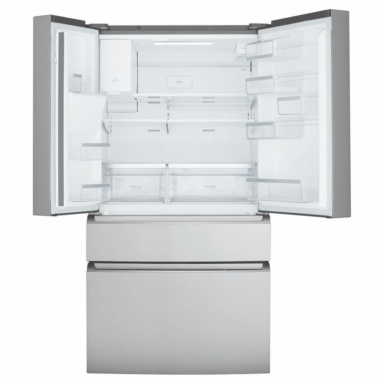 Westinghouse 609L French Door Fridge - Stainless Steel WHE6170SB, Front View With Upper Two Sided Door Open View