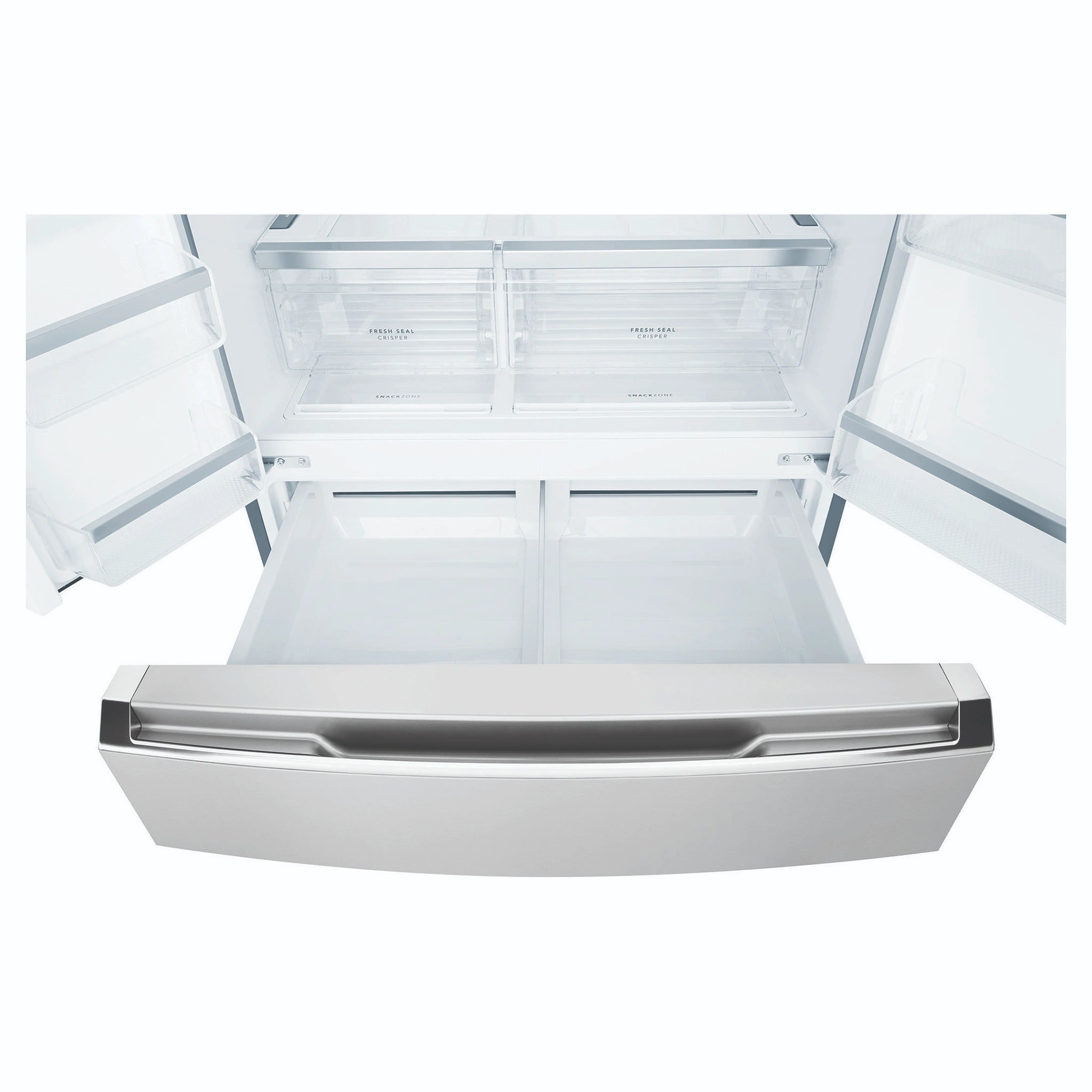 Westinghouse 619L French Door Fridge with Ice and Water Dispenser WHE6270SB, Drawer Open View