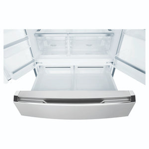 Westinghouse 619L French Door Fridge with Ice and Water Dispenser WHE6270SB, Drawer Open View