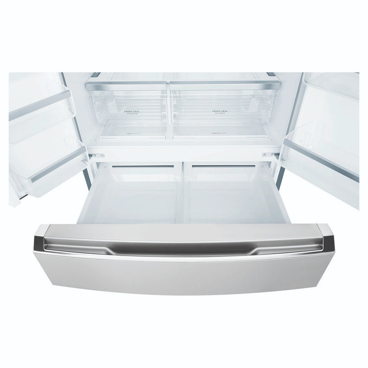 Westinghouse 619L French Door Fridge with Ice and Water Dispenser WHE6270SB, Drawer Open View