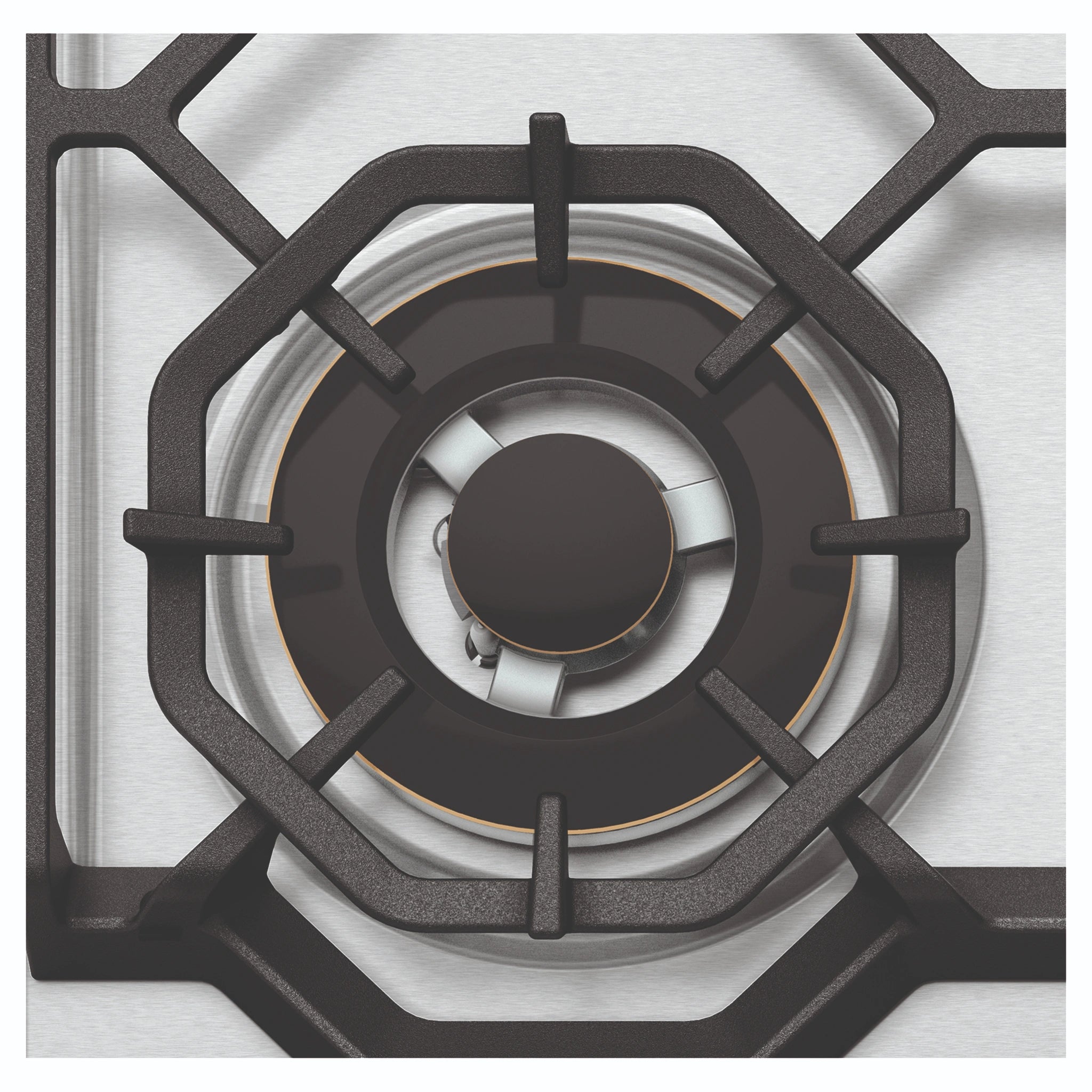 Westinghouse 60cm 4-Burner Stainless Steel Gas Hob WHG648SC, Burner Close-Up View