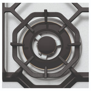 Westinghouse 60cm 4-Burner Stainless Steel Gas Hob WHG648SC, Burner Close-Up View