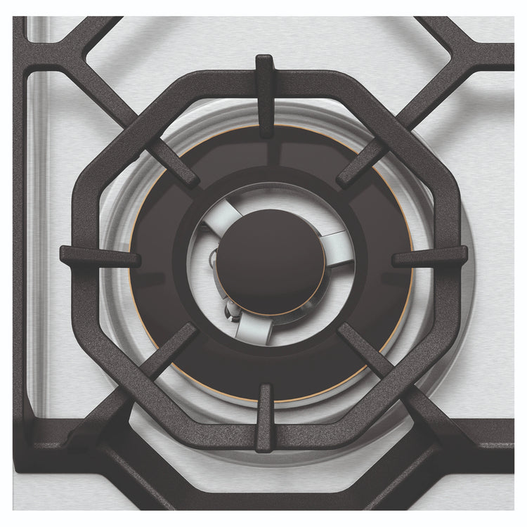 Westinghouse 60cm 4-Burner Stainless Steel Gas Hob WHG648SC, Burner Close-Up View