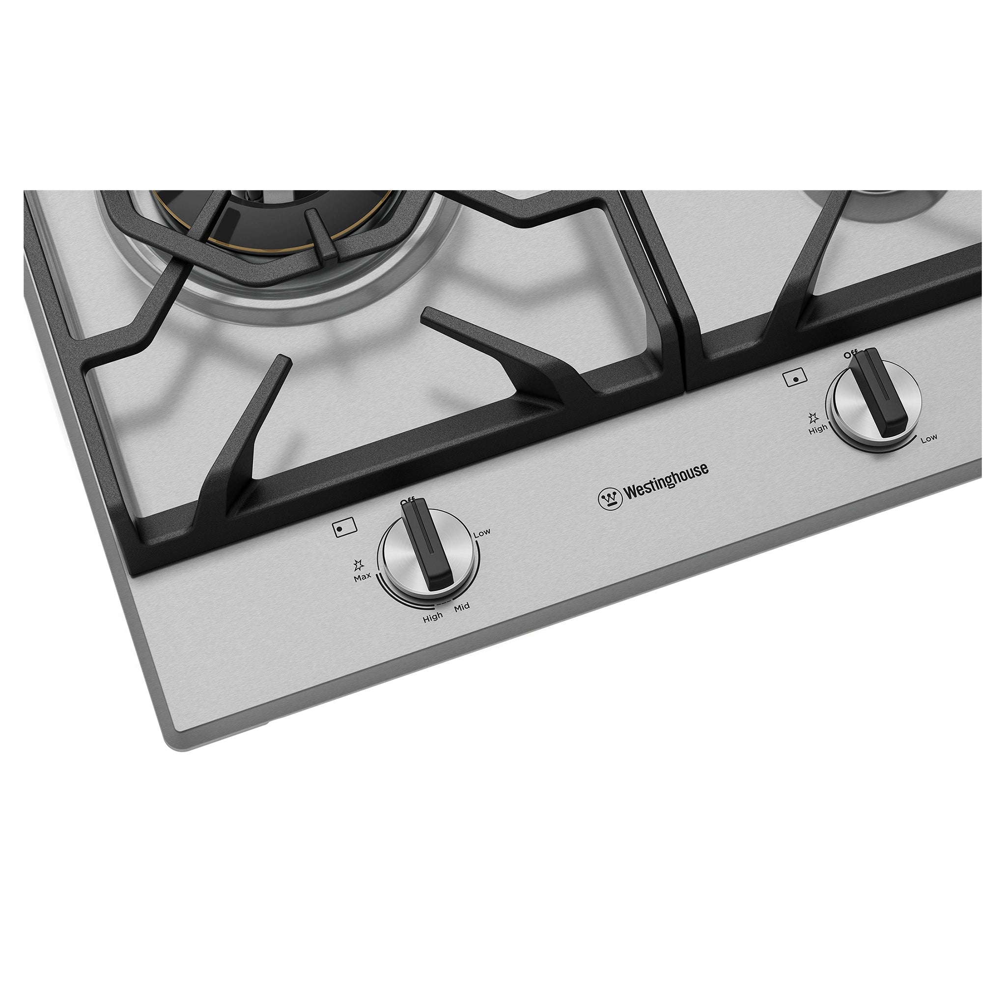 Westinghouse 75cm 5-Burner Gas Cooktop – Stainless Steel WHG758SC, Controls Graphic Gall View