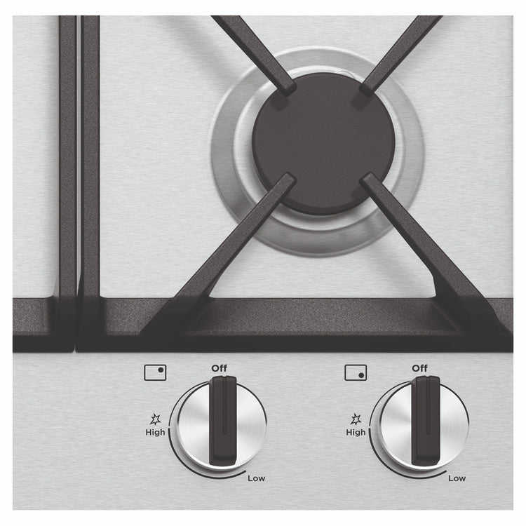 Westinghouse 75cm 5-Burner Gas Cooktop – Stainless Steel WHG758SC, Control Close-Up View