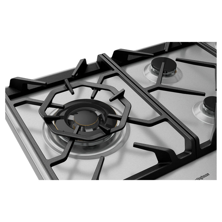 Westinghouse 75cm 5-Burner Gas Cooktop – Stainless Steel WHG758SC, Flat Trivets Gall View