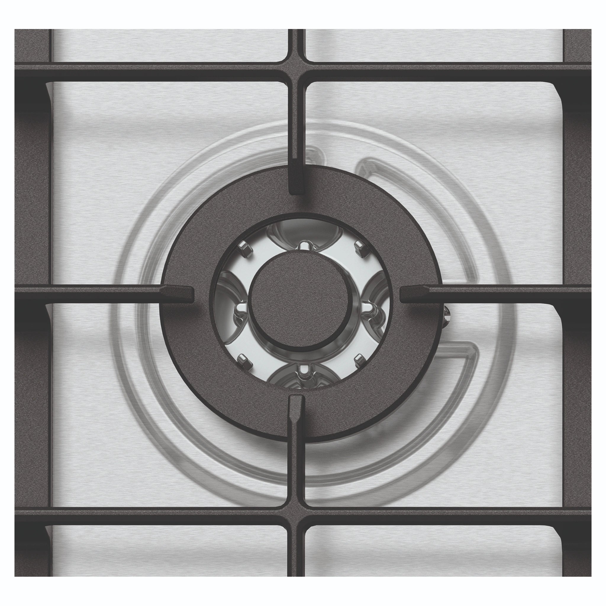 Westinghouse 90cm 5-Burner Gas Hob – Stainless Steel WHG954SC, Burner Close-Up View