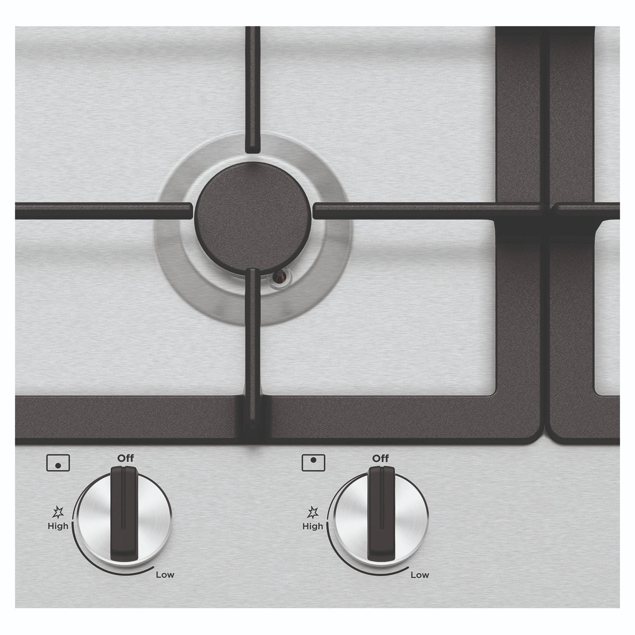 Westinghouse 90cm 5-Burner Gas Hob – Stainless Steel WHG954SC, Control Close-Up View