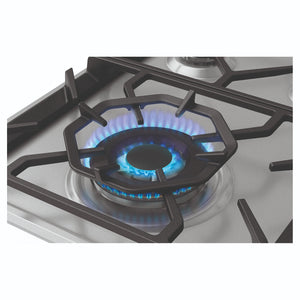 Westinghouse 90cm 5-Burner Gas Stovetop – Stainless Steel WHG958SC, BrassWokBurner Flame Gall View