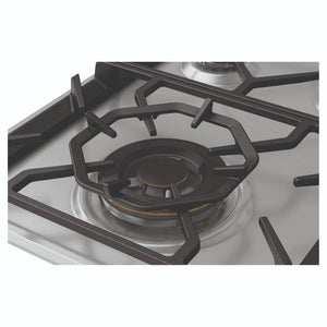 Westinghouse 90cm 5-Burner Gas Stovetop – Stainless Steel WHG958SC, BrassWokBurner Gall View