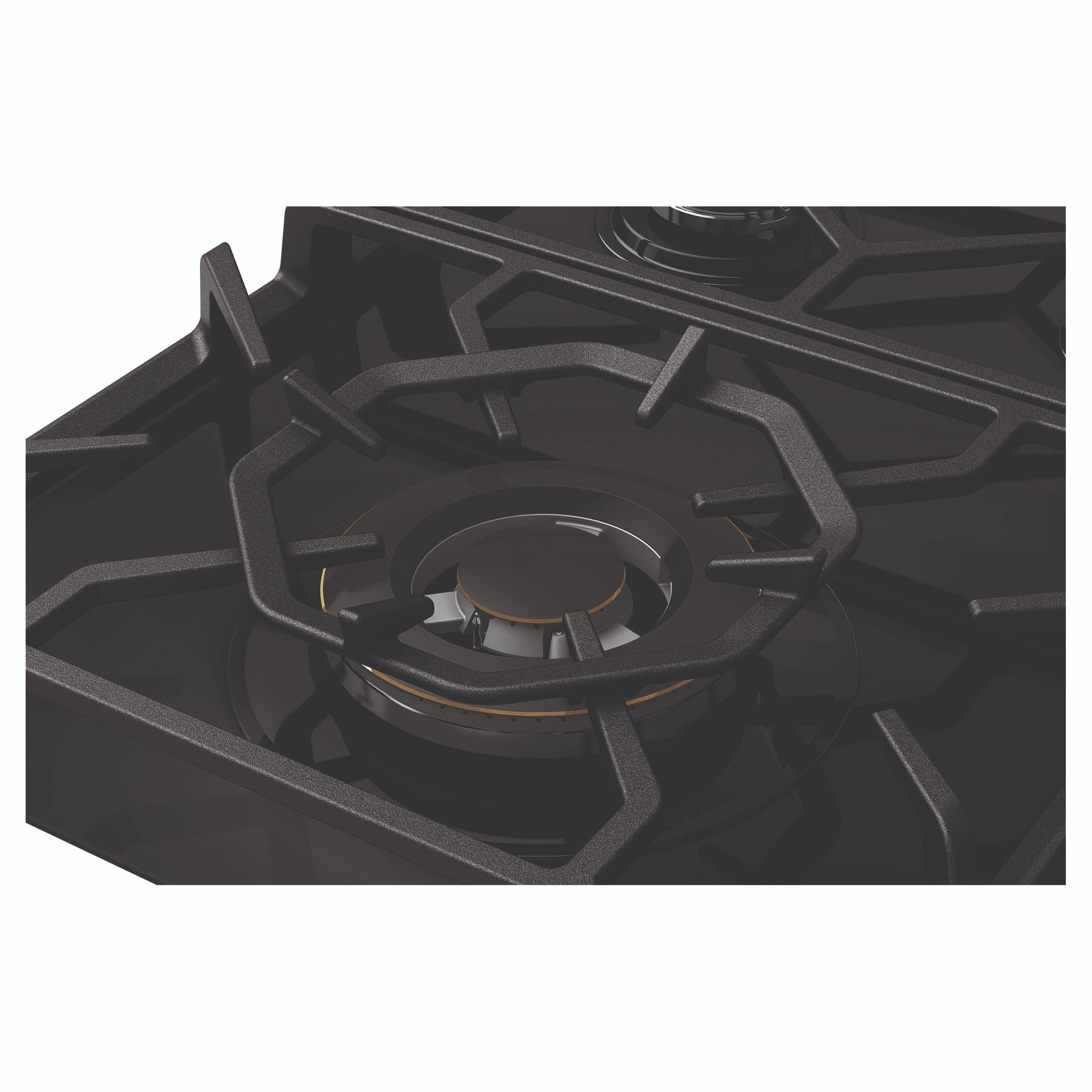 Westinghouse 90cm 5-Burner Black Ceramic Glass Gas Cooktop WHG959BD, BrassWokBurner Gall View