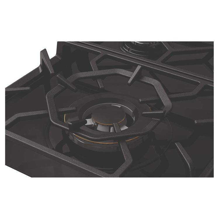 Westinghouse 90cm 5-Burner Black Ceramic Glass Gas Cooktop WHG959BD, BrassWokBurner Gall View