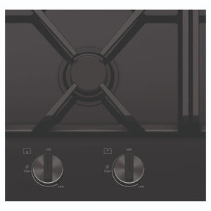 Westinghouse 90cm 5-Burner Black Ceramic Glass Gas Cooktop WHG959BD, Control Close-Up View
